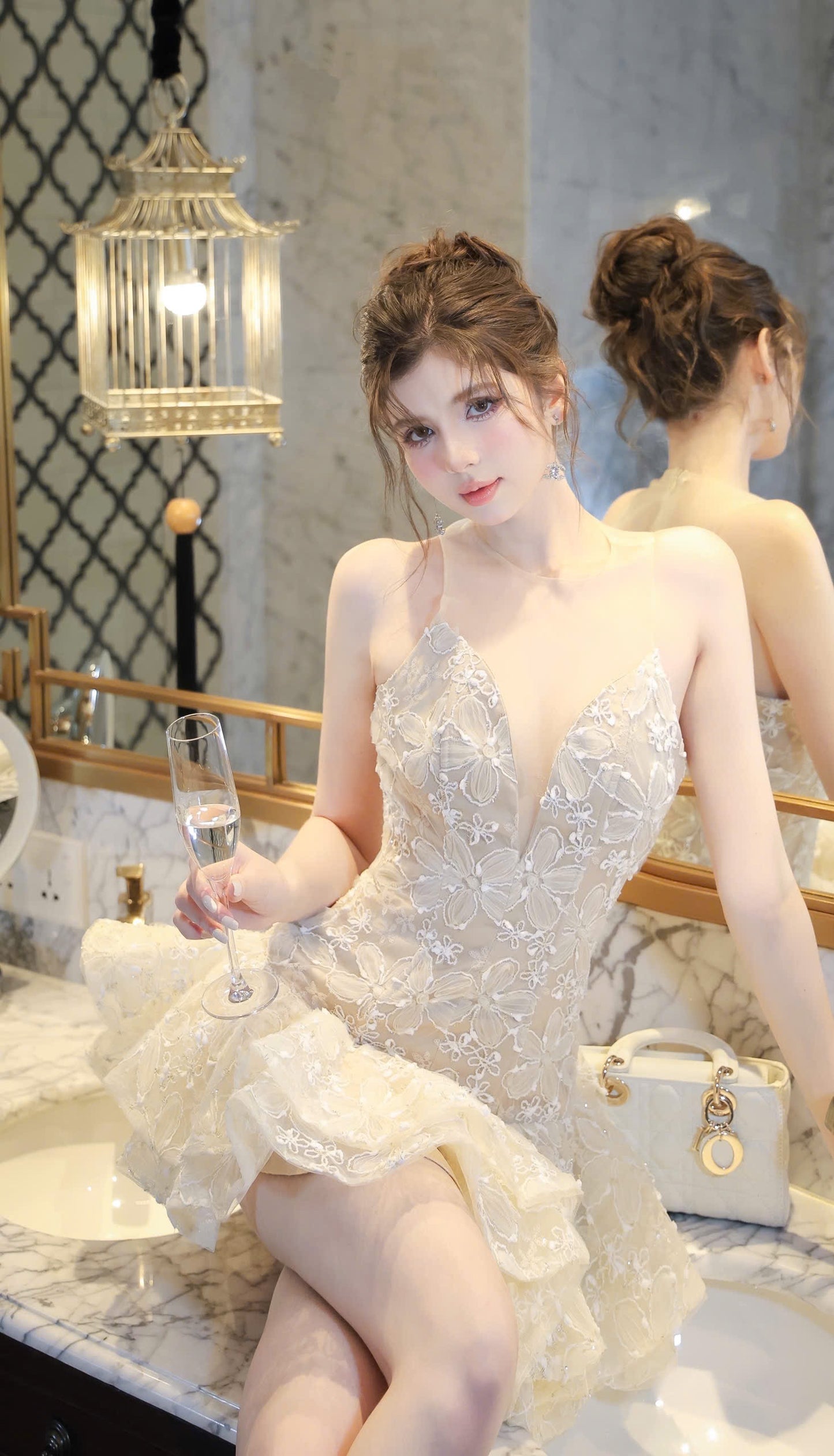 Cocktail Flowet Pattern Dress