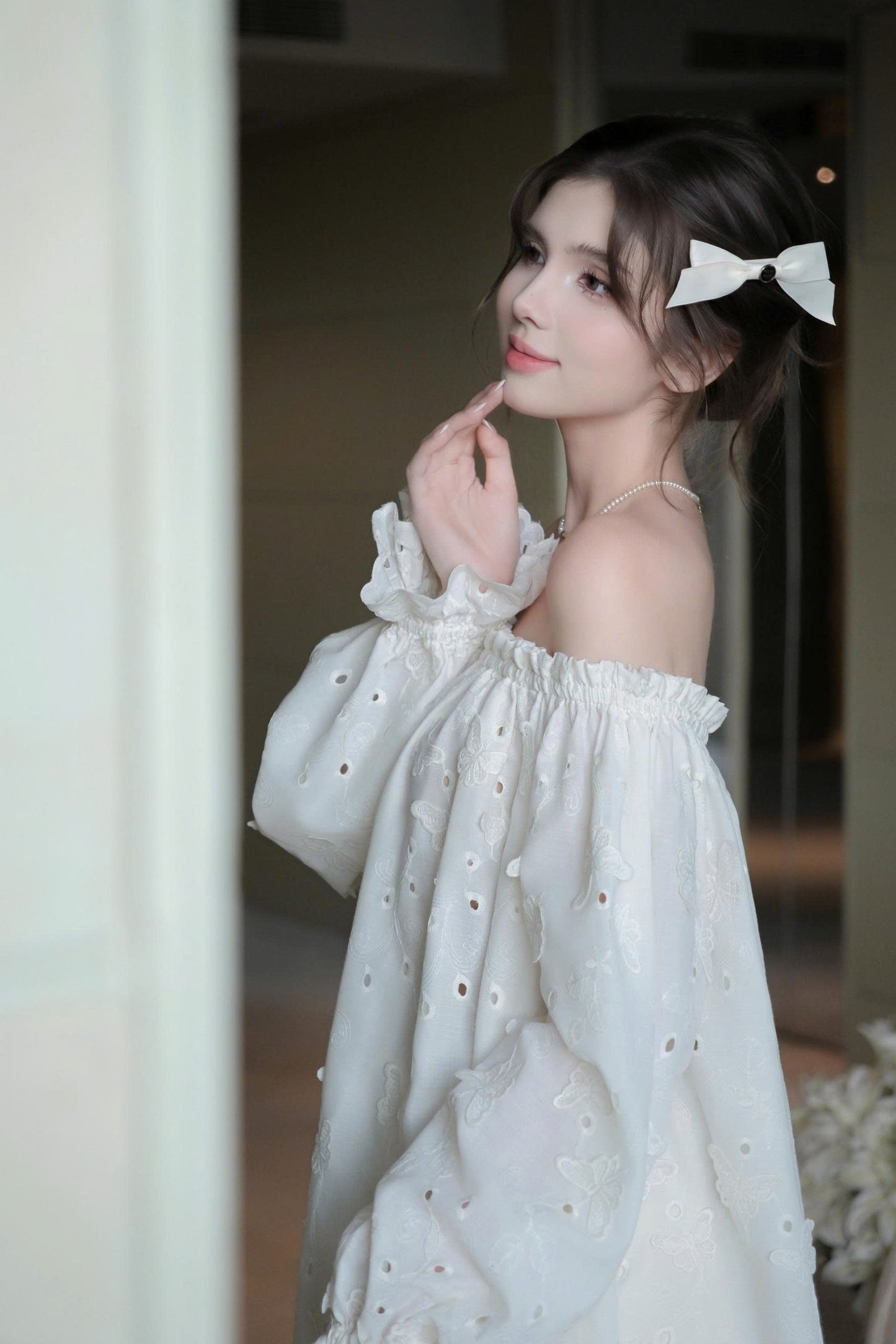 Drop Shoulder Blouse & Short Set