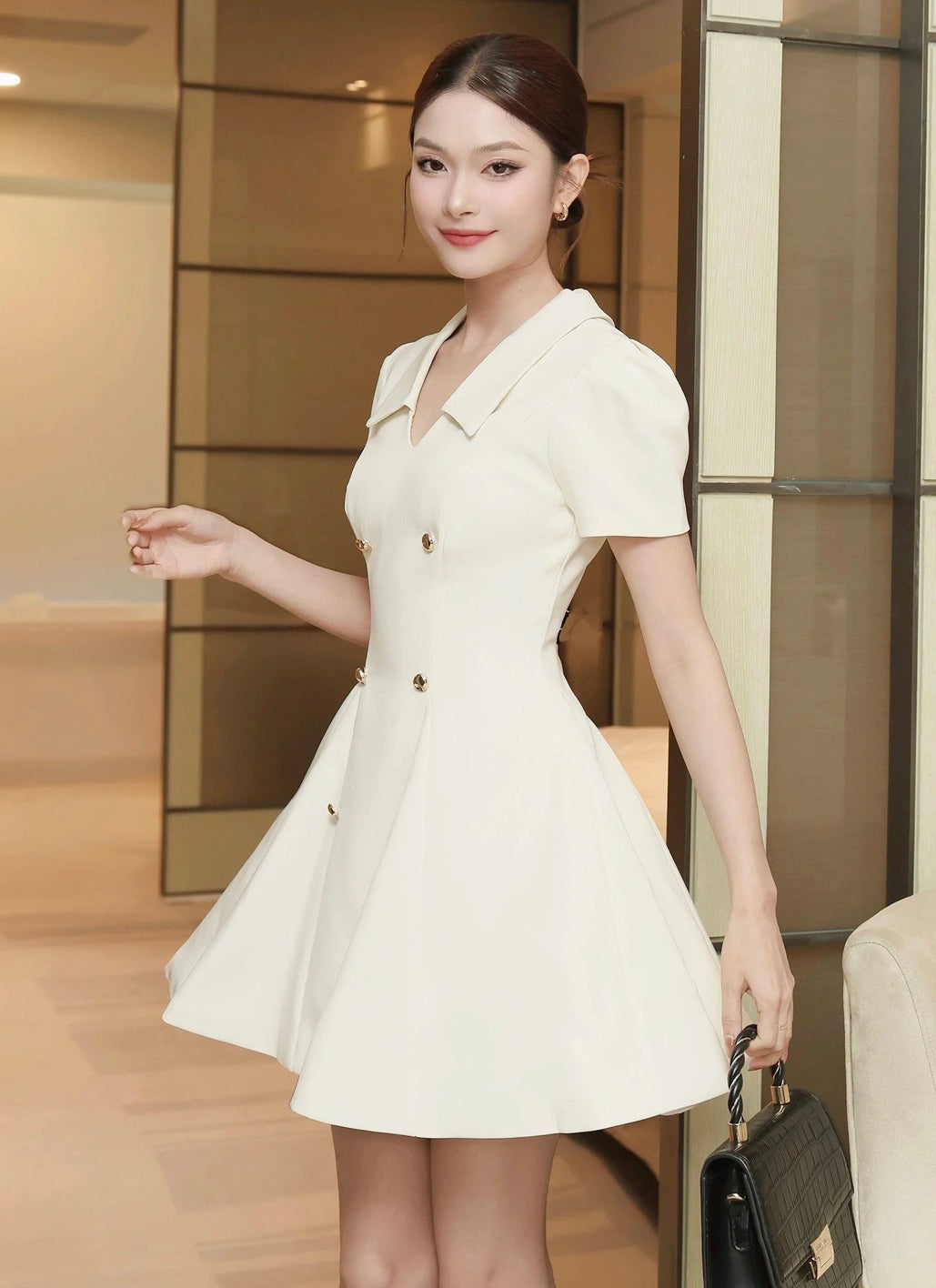 Button Front Aline Dress