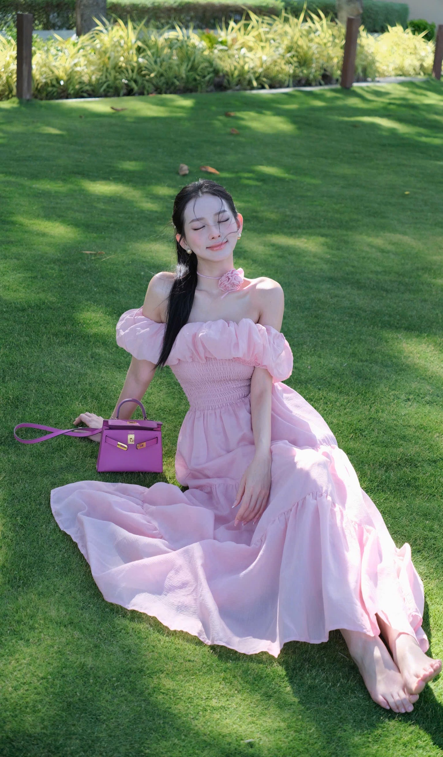 Open Shoulder Maxi Summer Dress