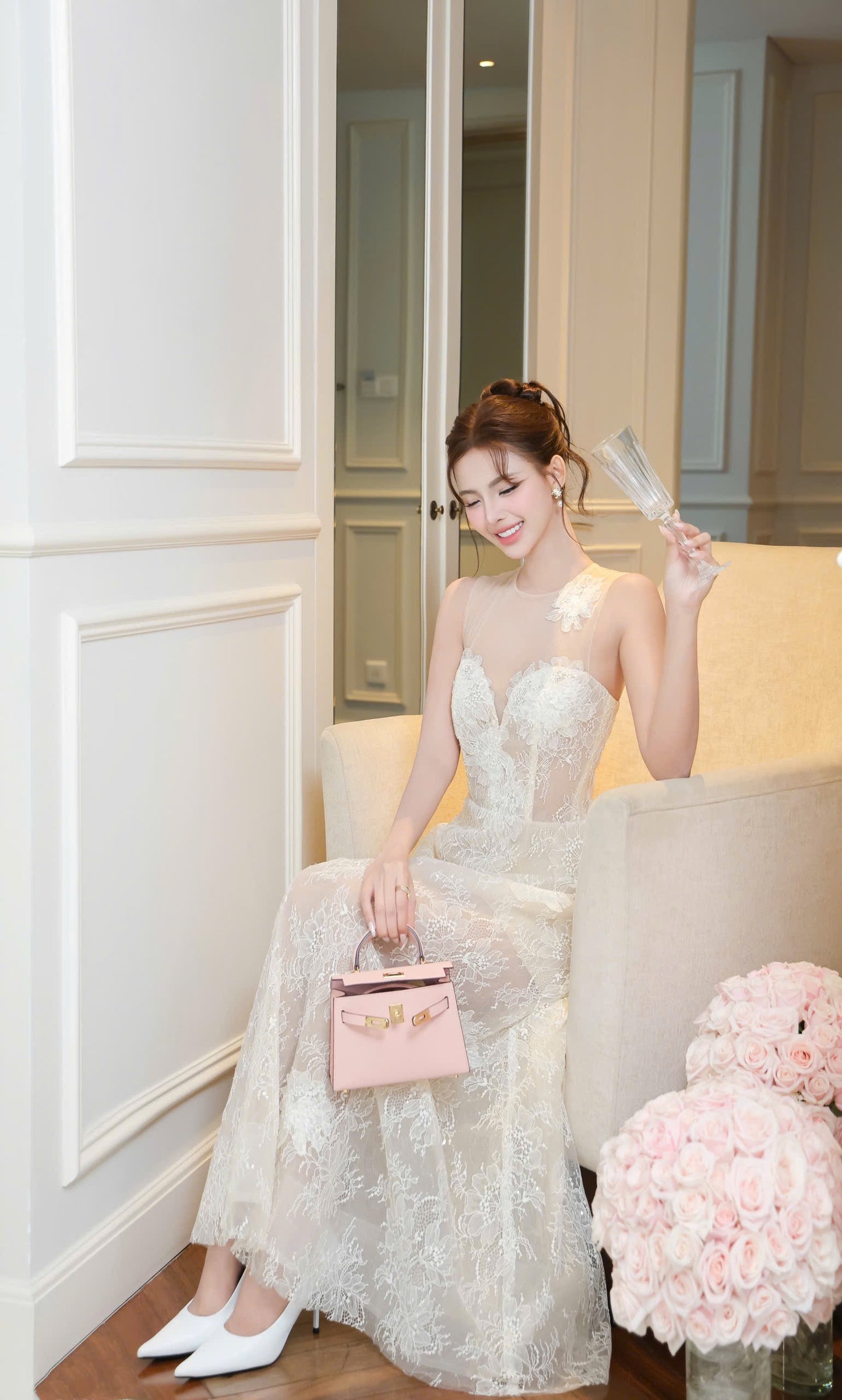 Lace Party Long Dress