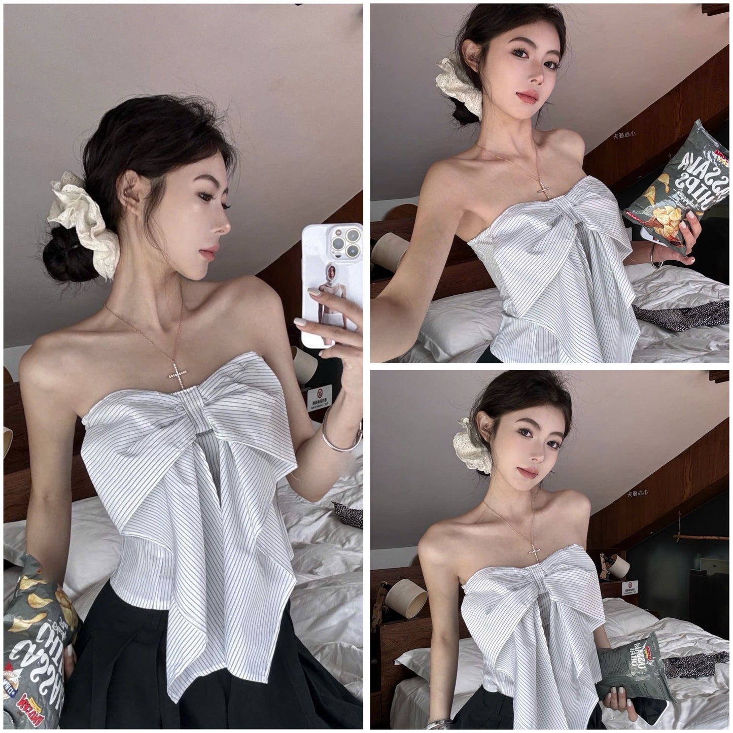 Bow Front Top & Pants Set
