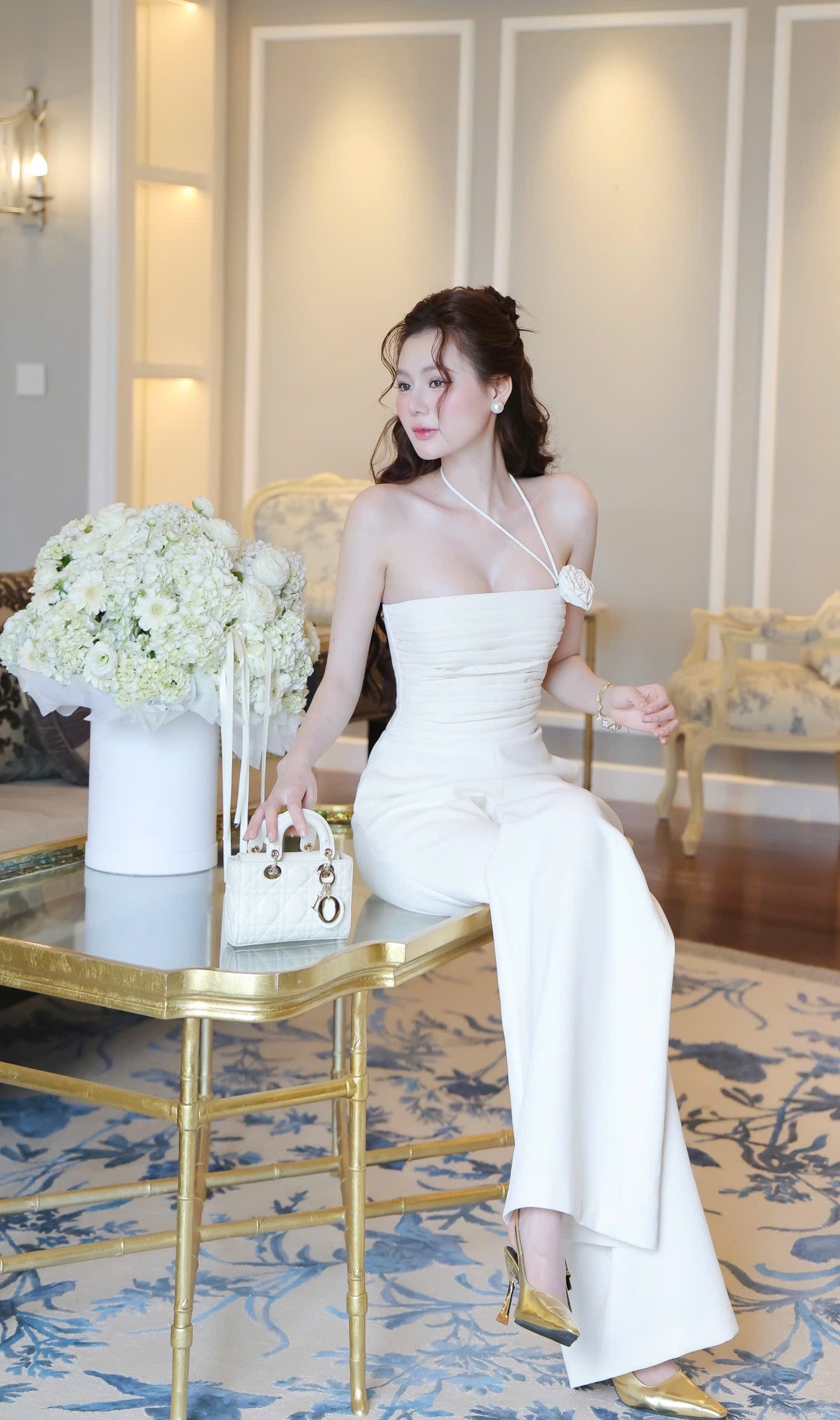 Cross Shoulder Long Jumpsuit