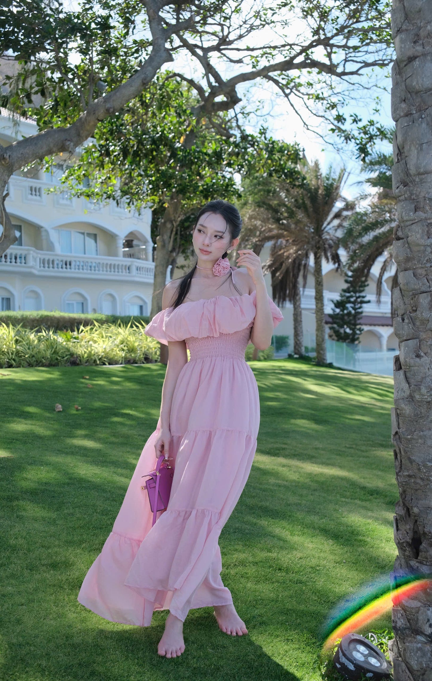 Open Shoulder Maxi Summer Dress
