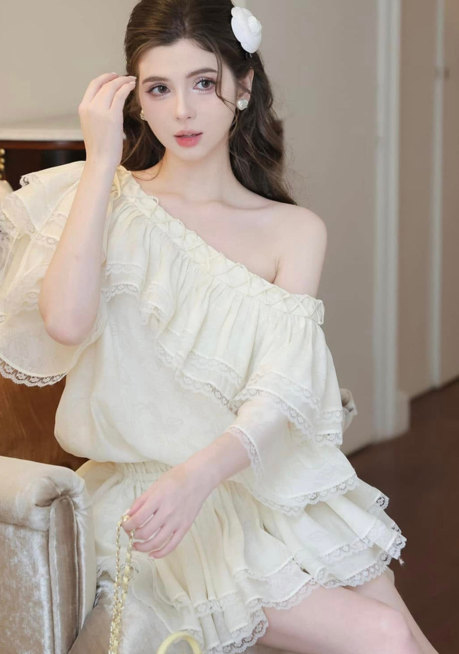 Open Shoulder Layer Jumpsuit