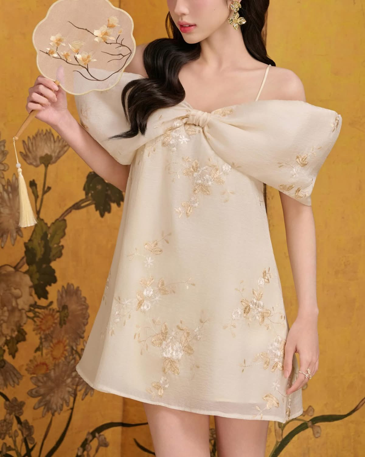 Creamy Babydoll Dress