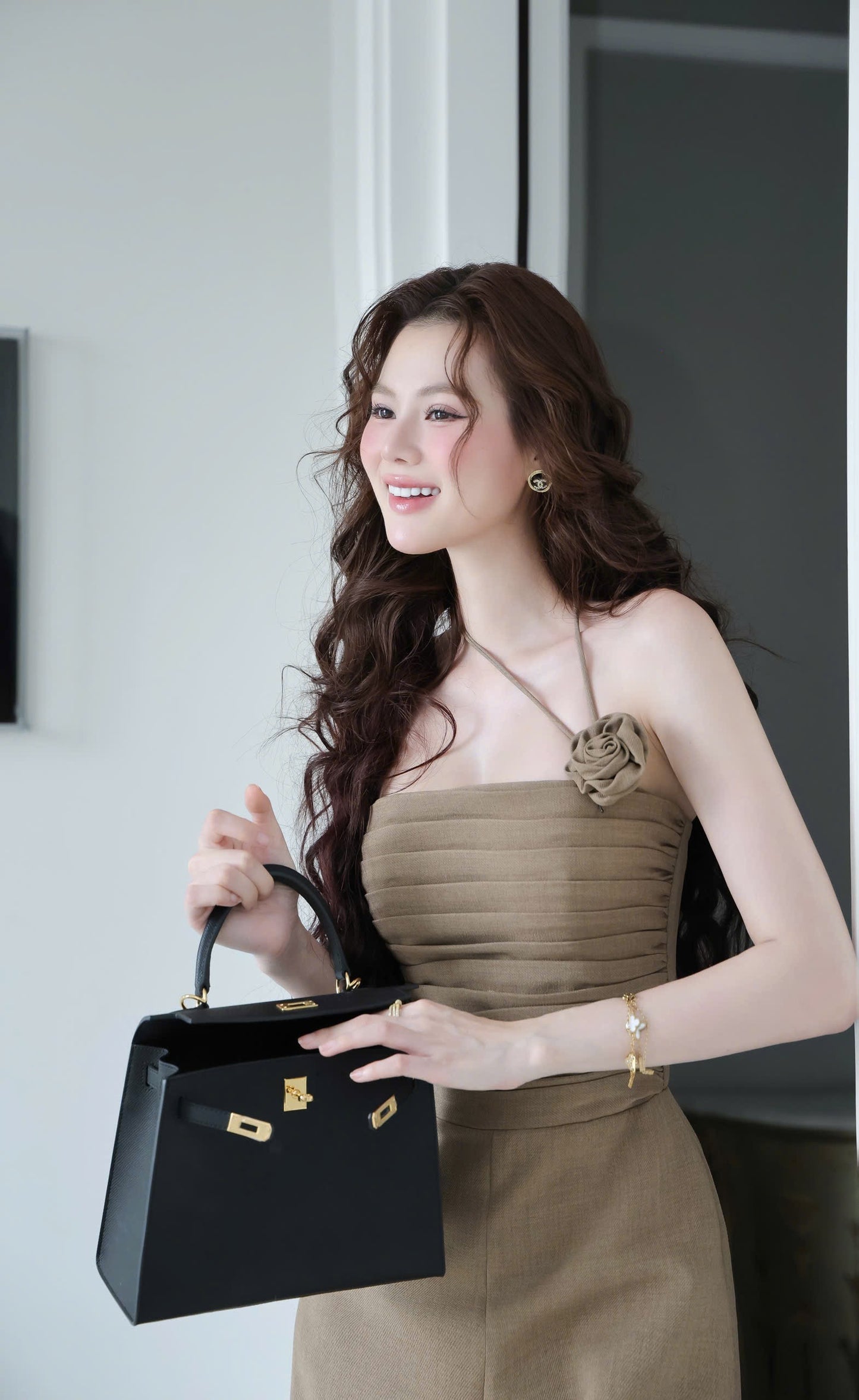 Cross Shoulder Long Jumpsuit
