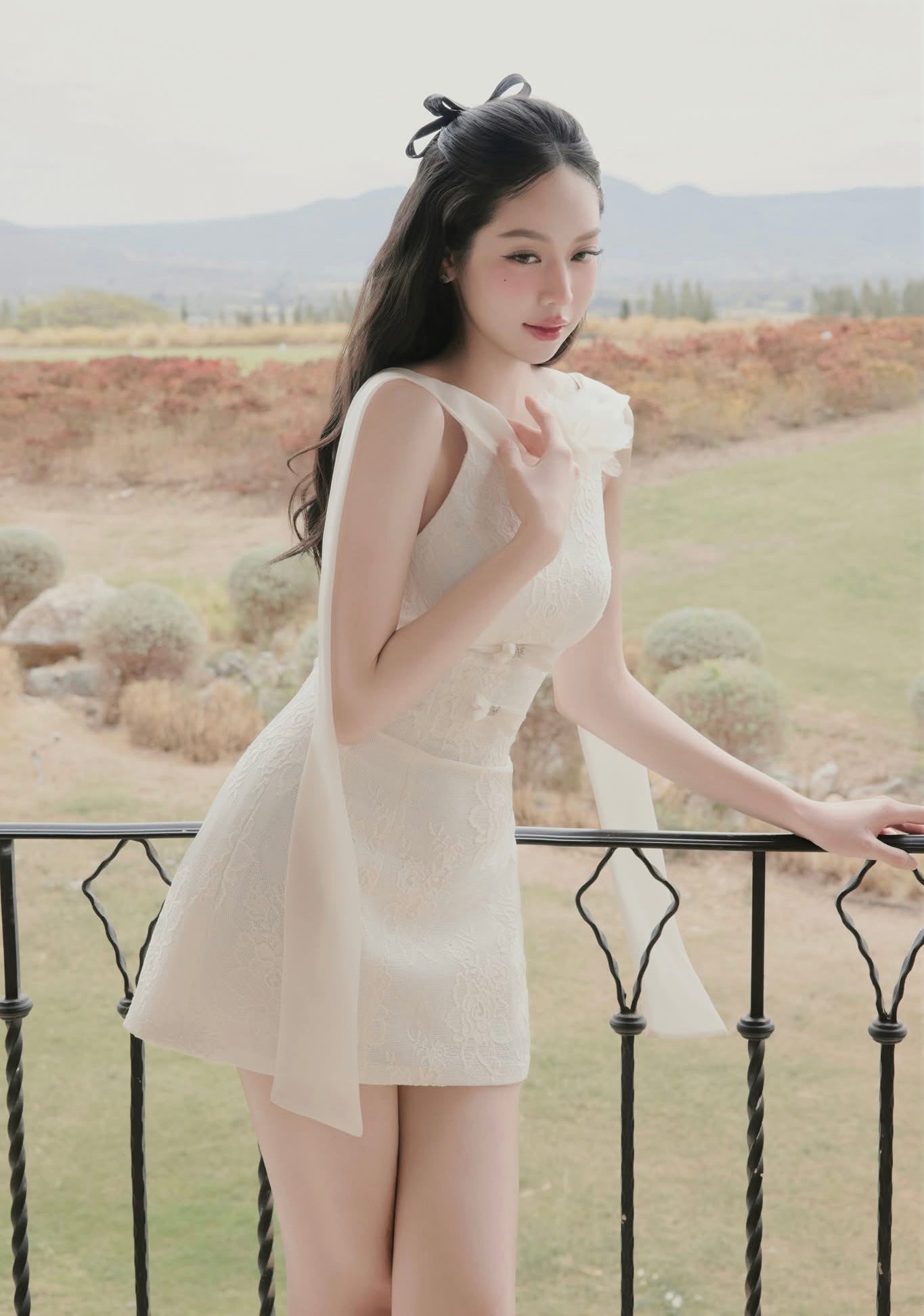 Silk Drop Down Scarf Dress