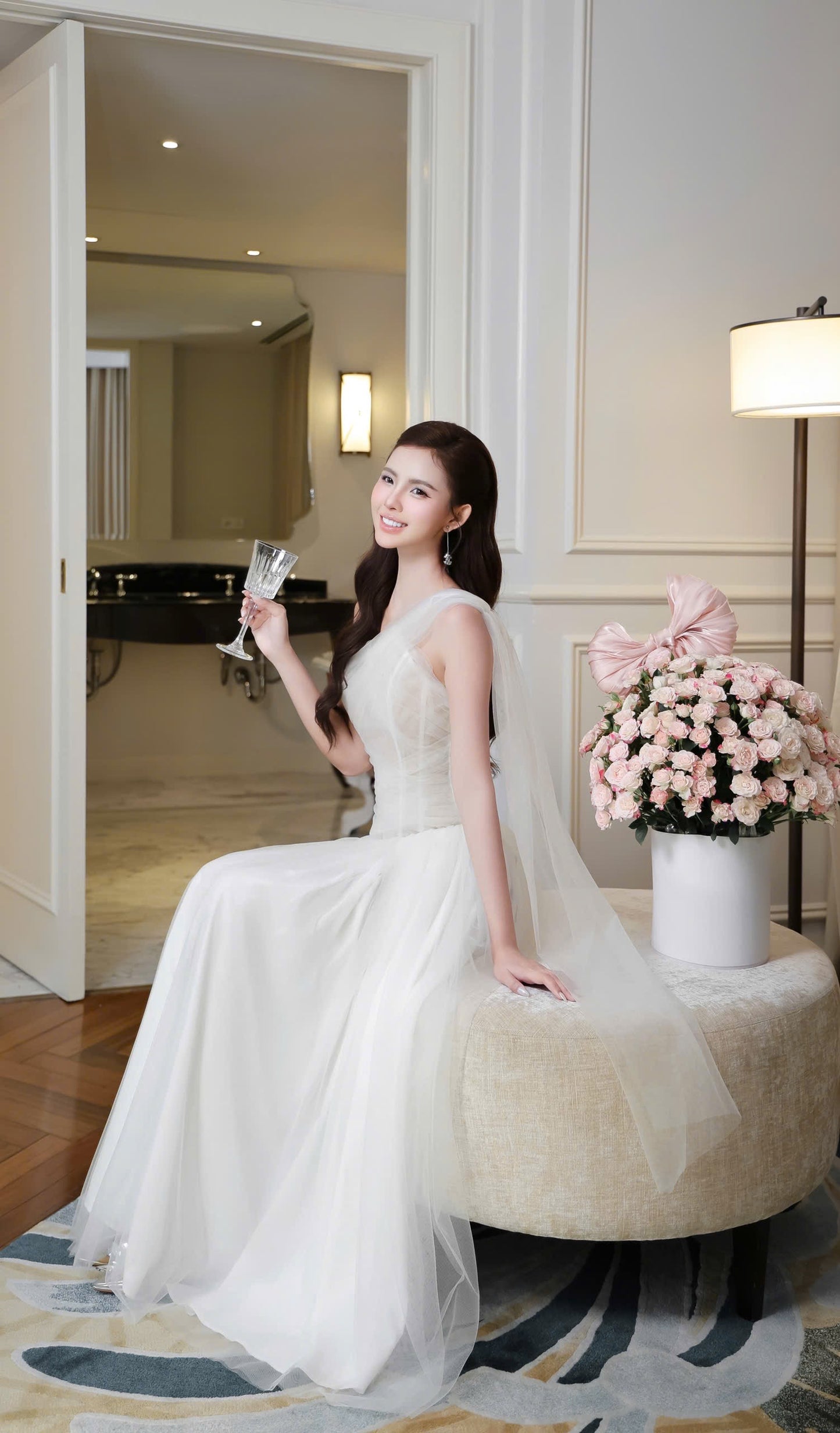 Oneside Open Shoulder Party Long Dress