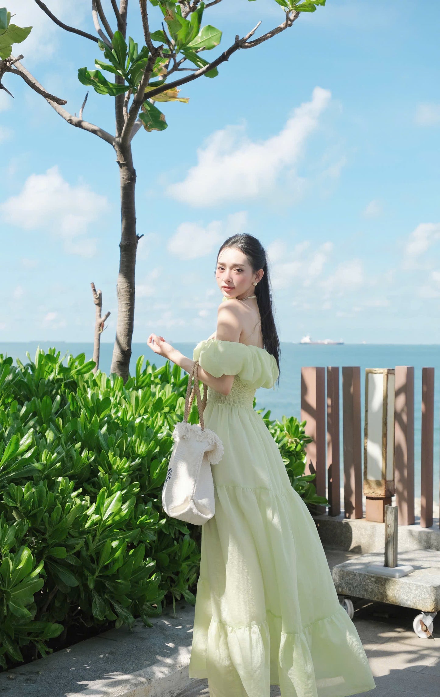 Open Shoulder Maxi Summer Dress