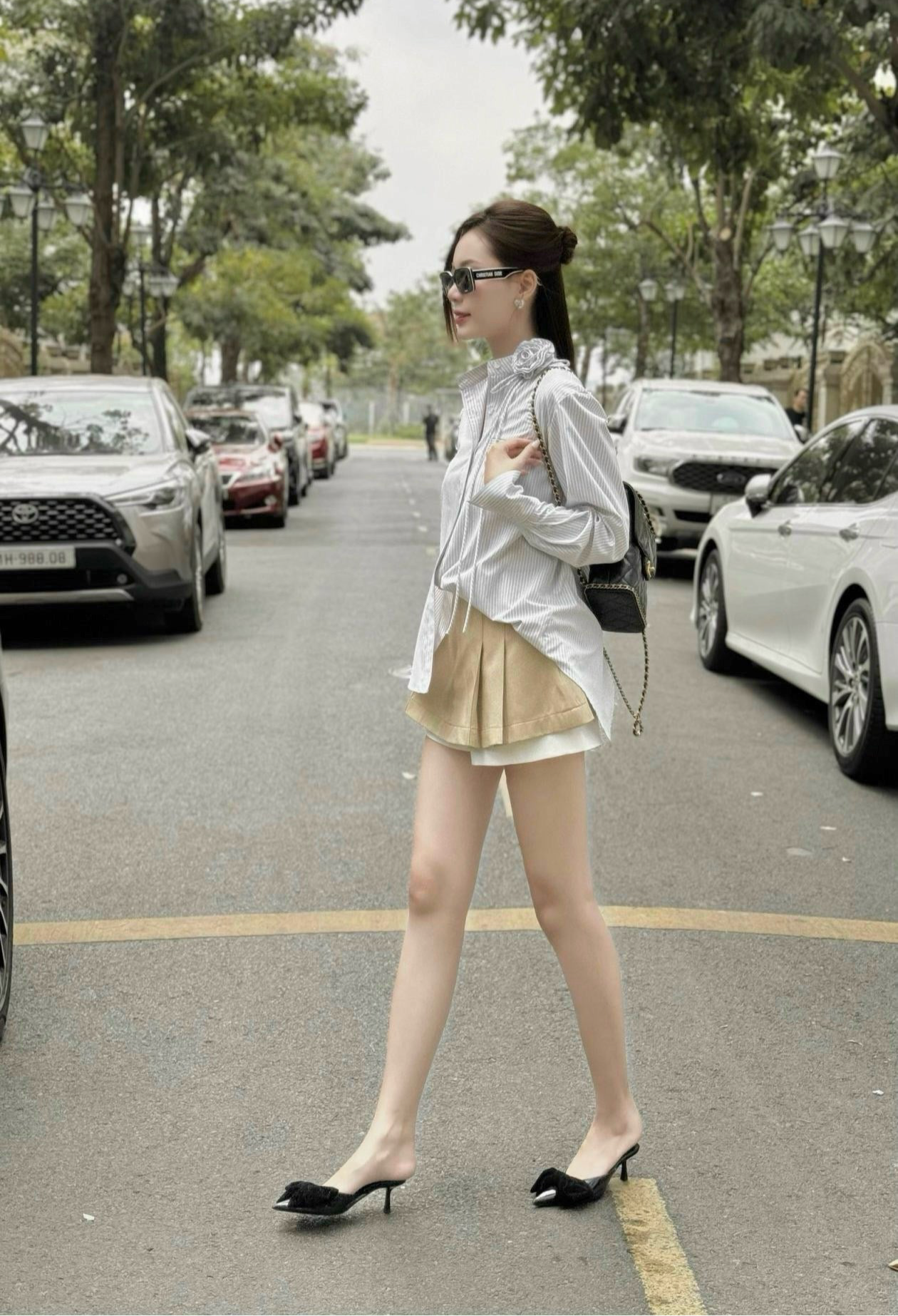 Flower Choker Neck Shirt