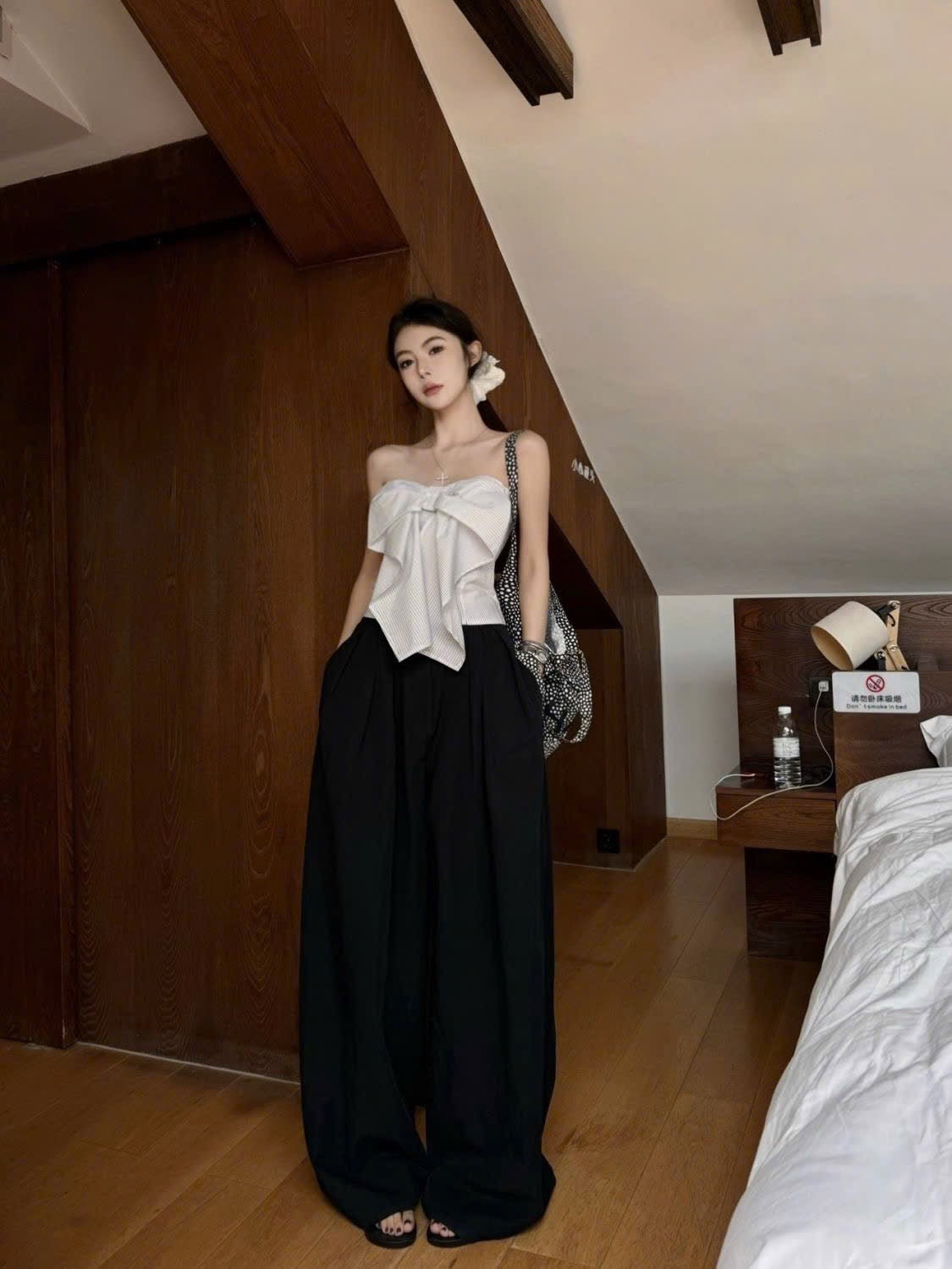 Bow Front Top & Pants Set