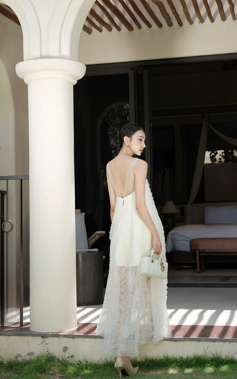 Bottom Lace Maxi Dress