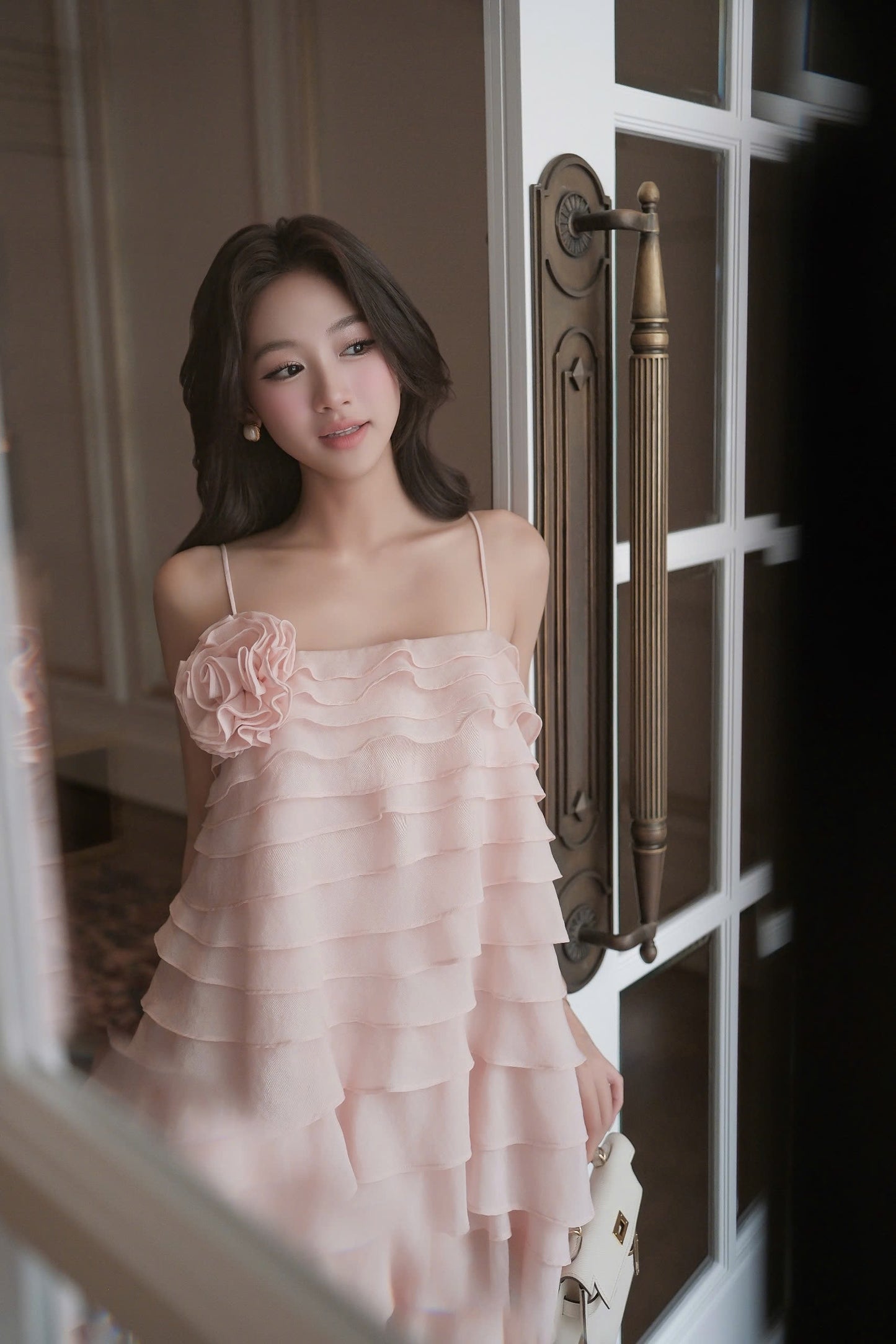 Layer 3D Flower Babydoll Dress