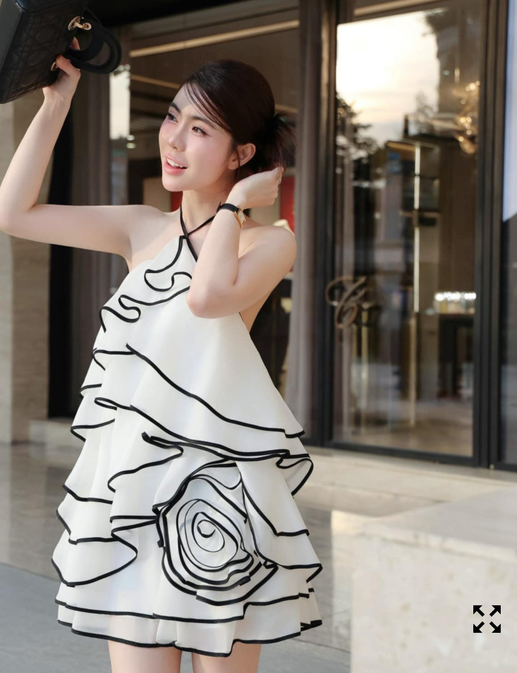 Flower Layer Babydoll Dress