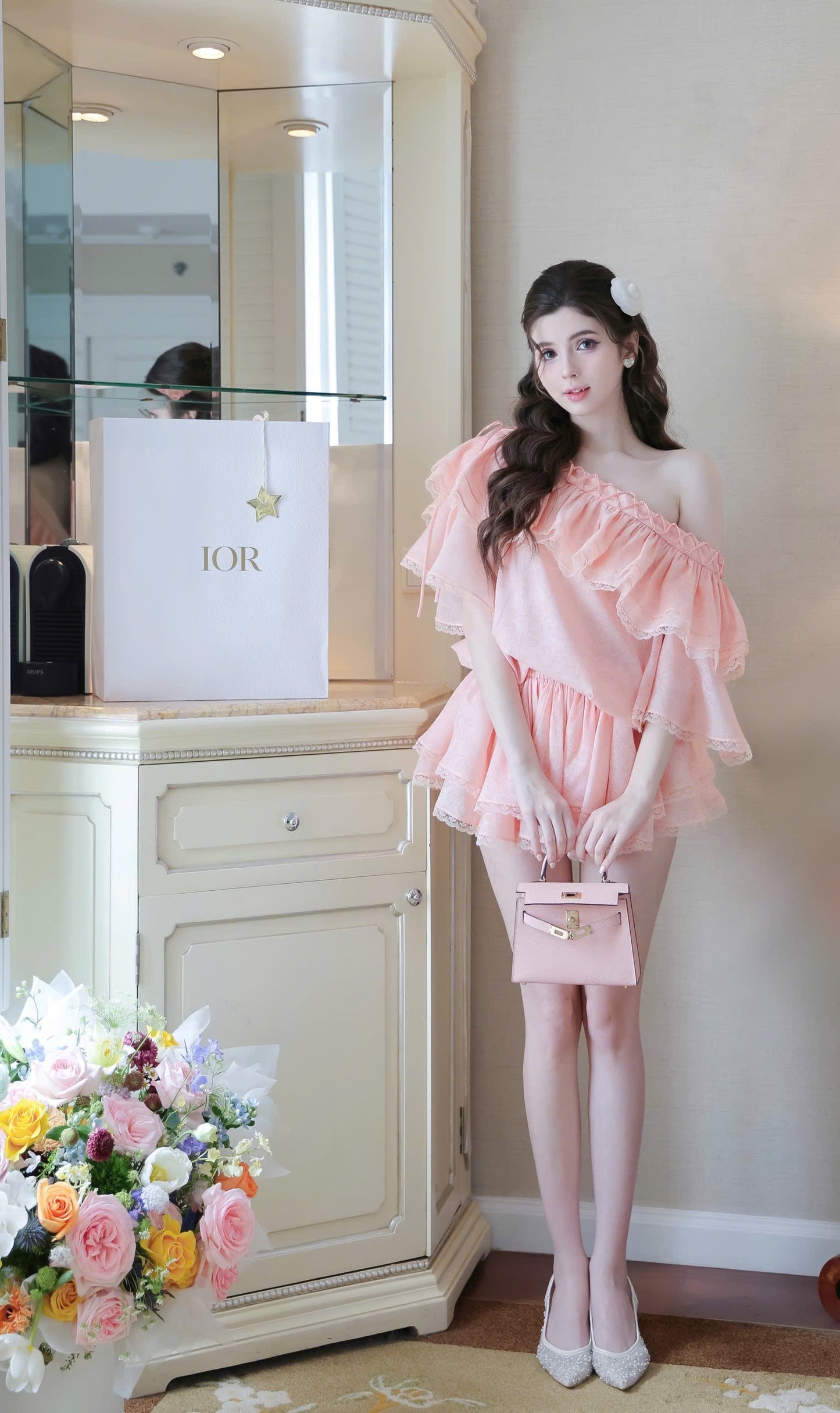 Open Shoulder Layer Jumpsuit