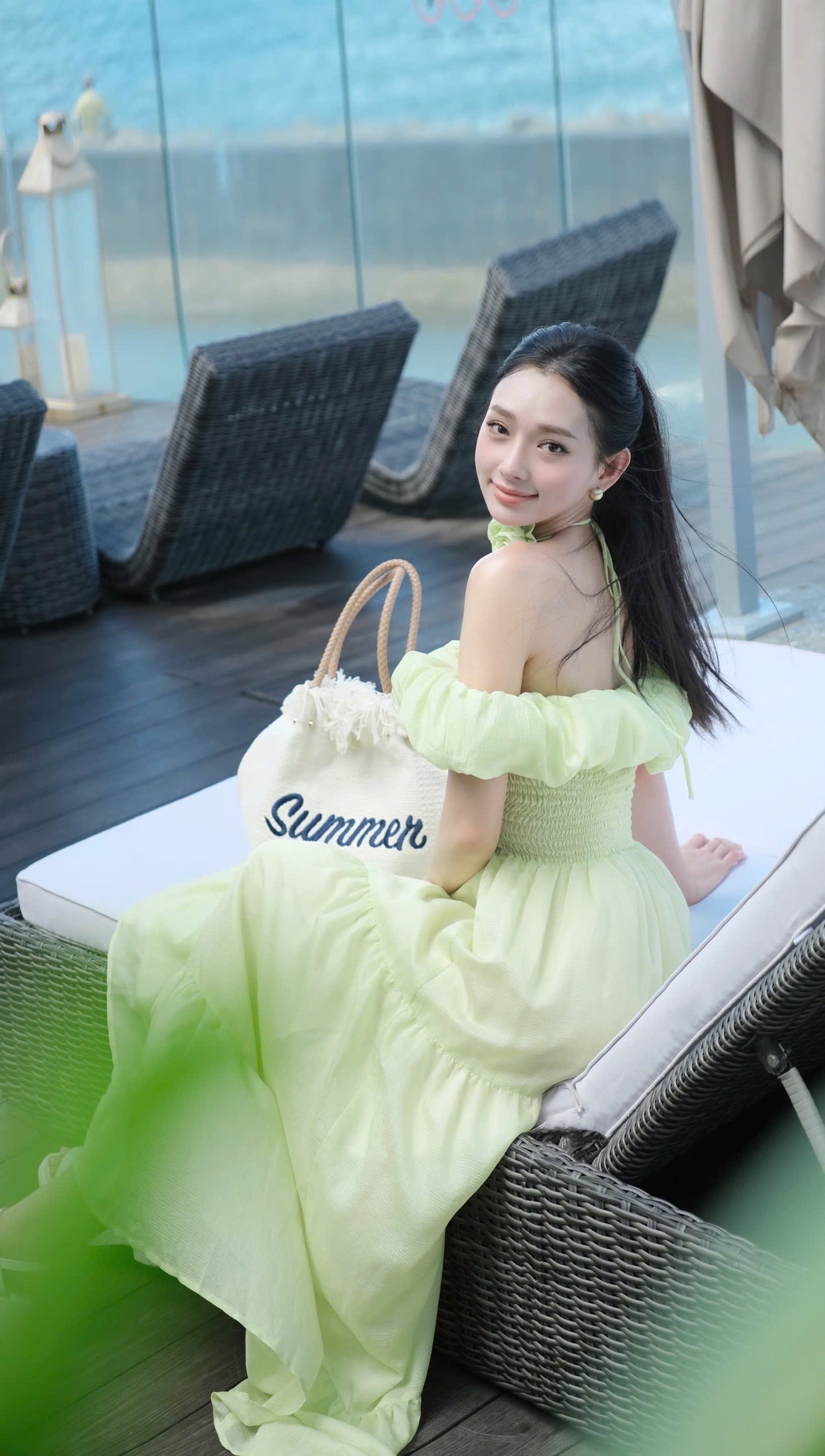 Open Shoulder Maxi Summer Dress