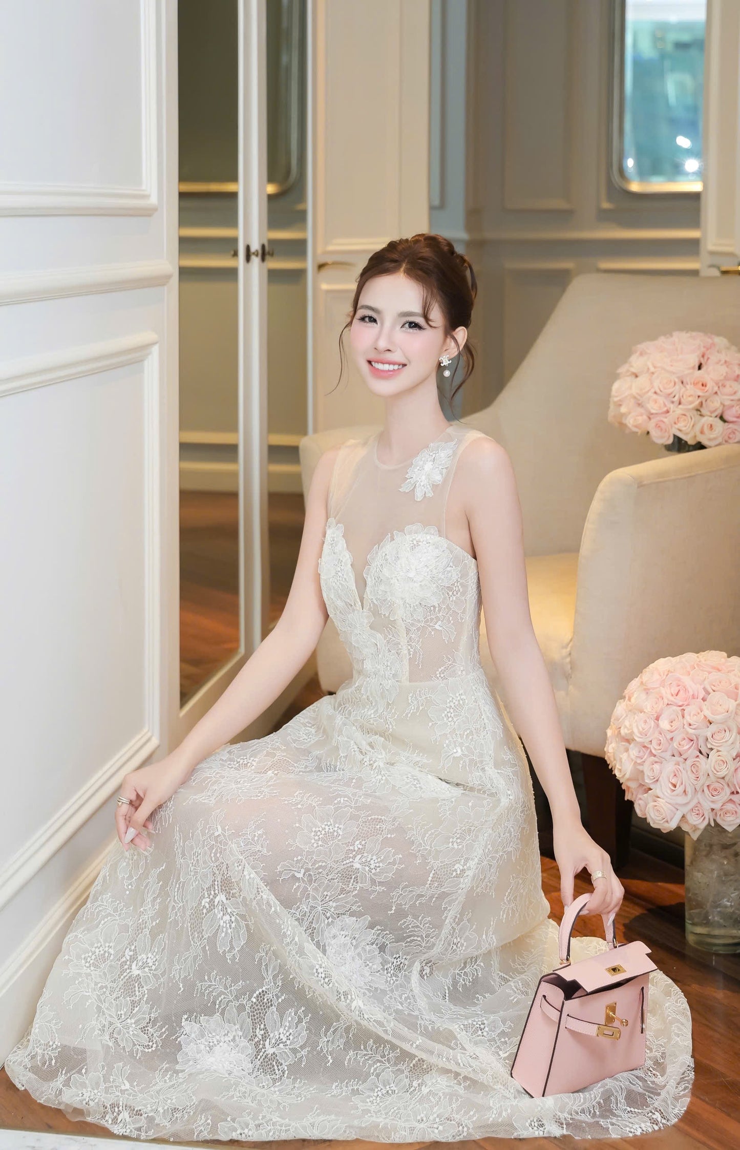 Lace Party Long Dress