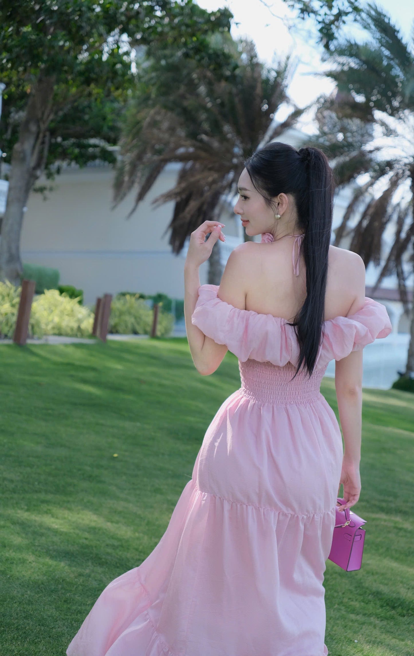 Open Shoulder Maxi Summer Dress