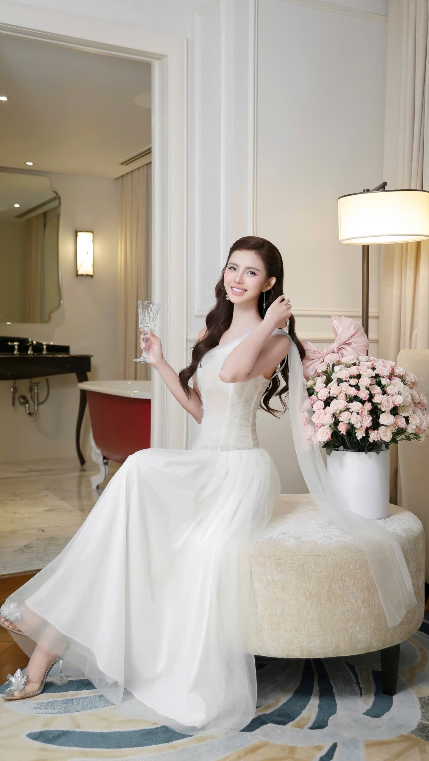 Oneside Open Shoulder Party Long Dress