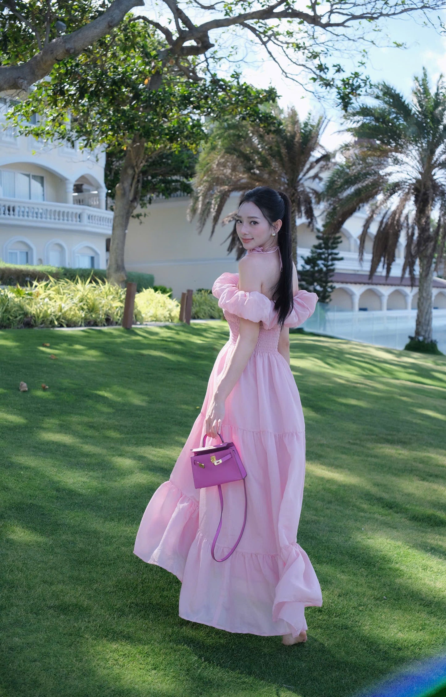Open Shoulder Maxi Summer Dress
