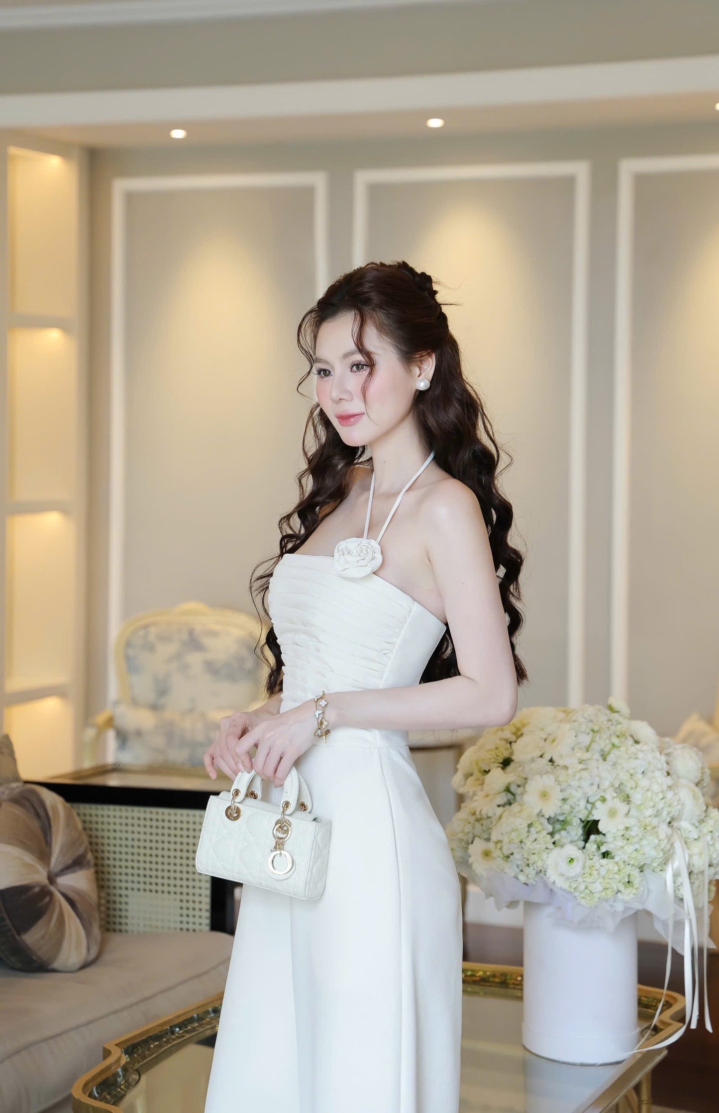 Cross Shoulder Long Jumpsuit