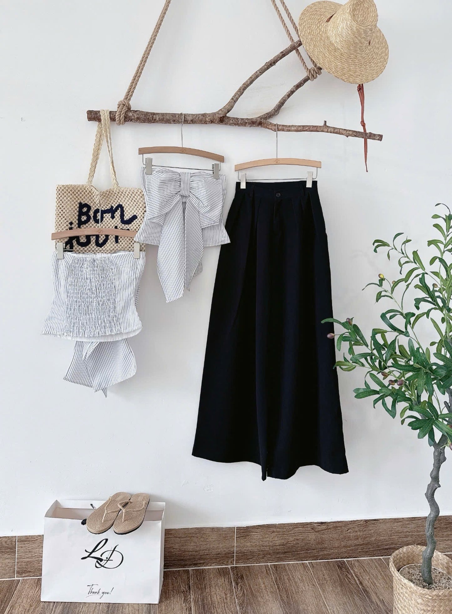 Bow Front Top & Pants Set