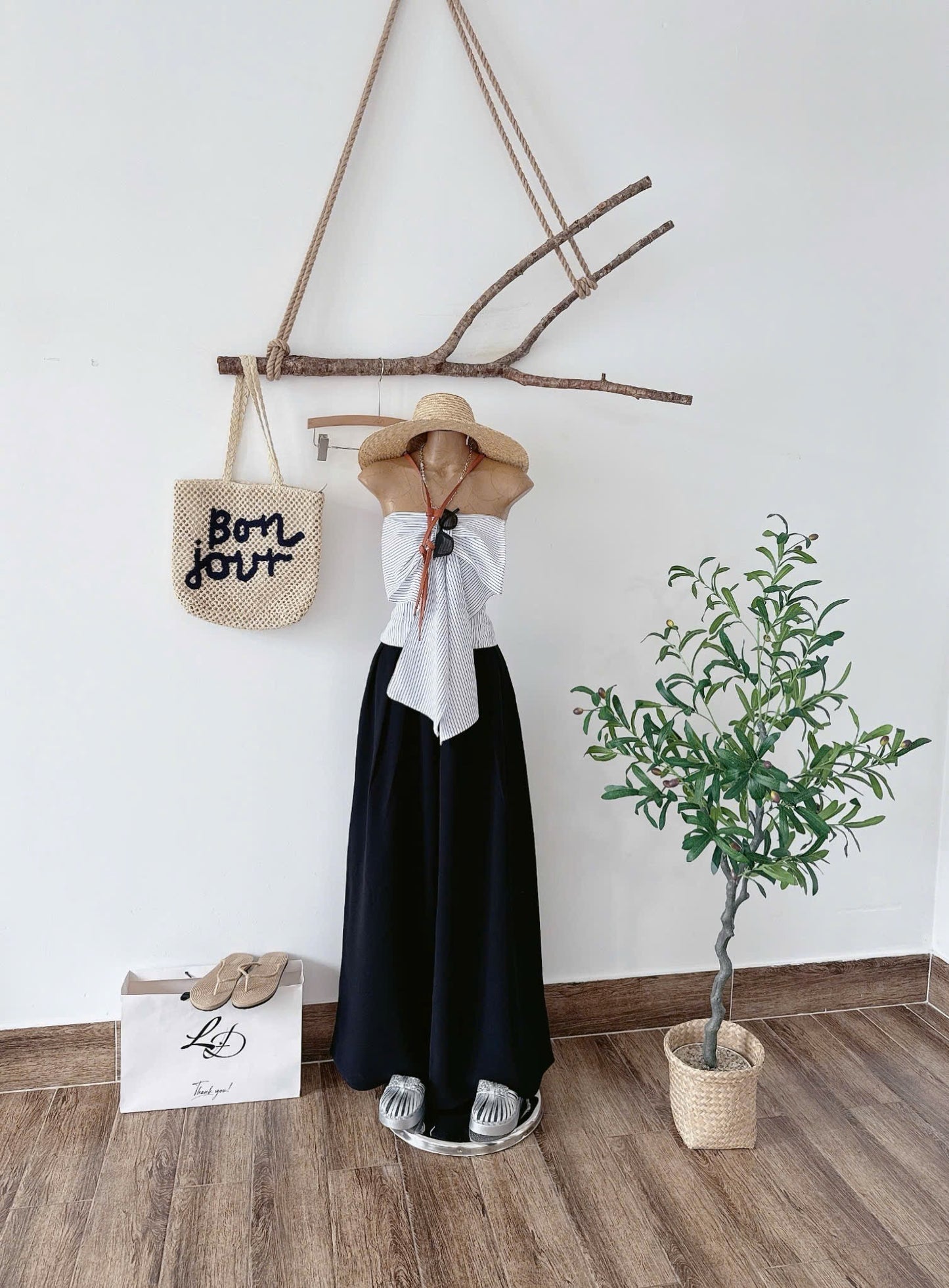 Bow Front Top & Pants Set