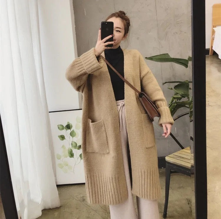 Long Solid Cardigan