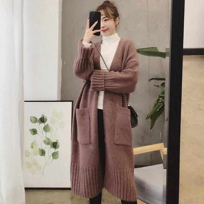 Long Solid Cardigan