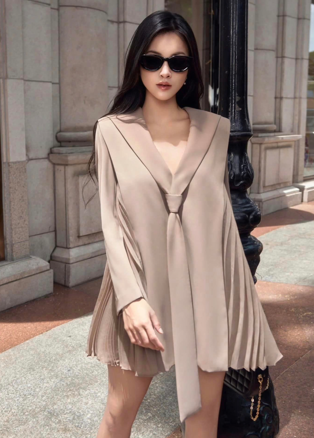 Knot Tie Vest Dress