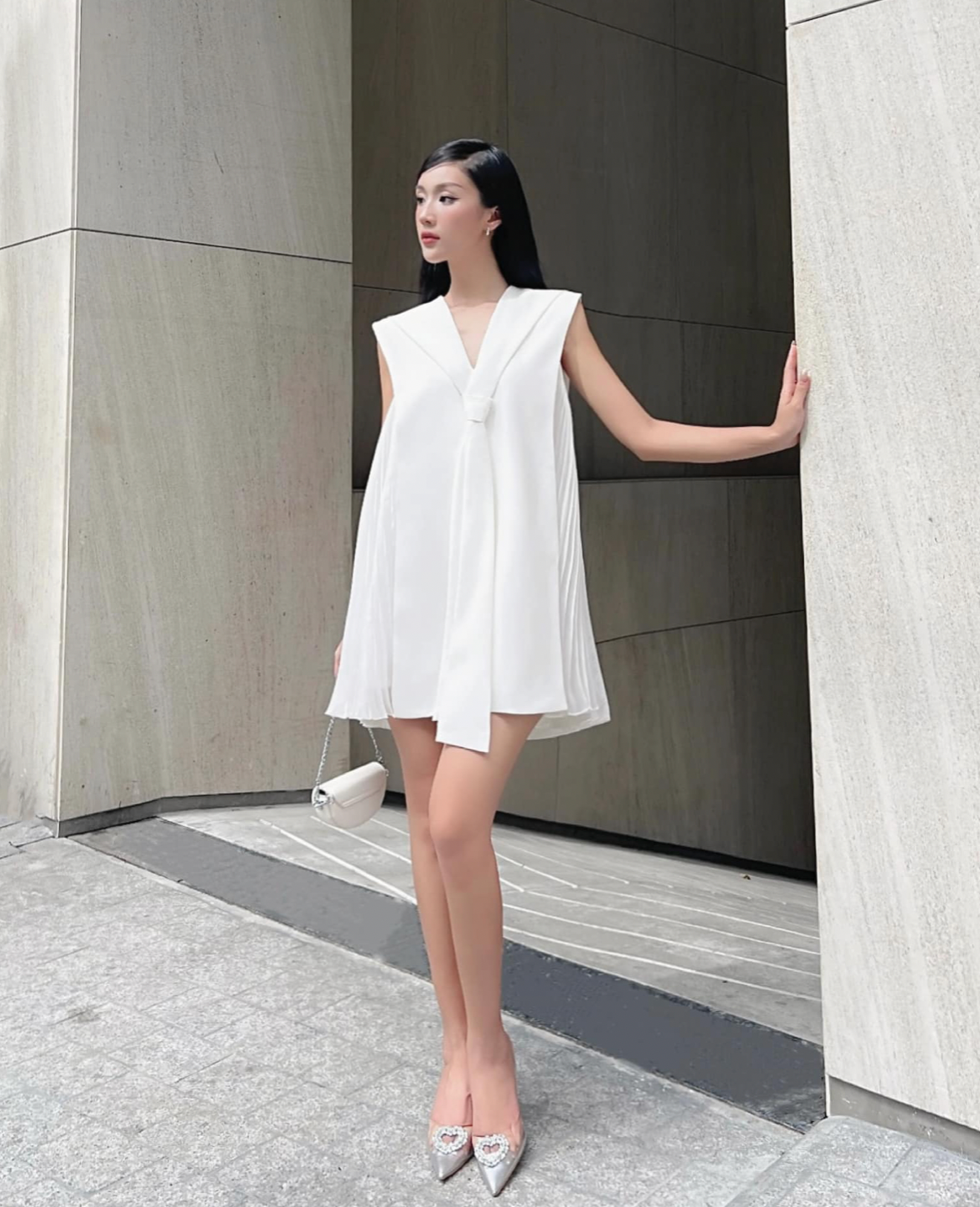 Knot Tie Vest Dress