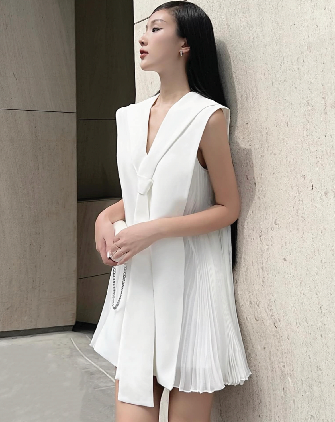 Knot Tie Vest Dress