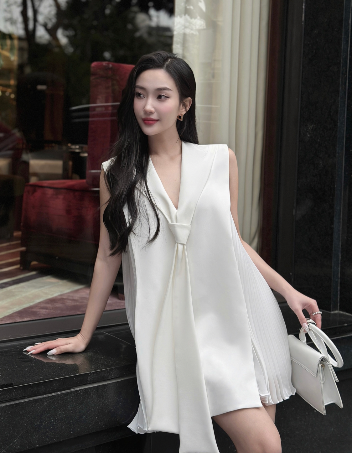 Knot Tie Vest Dress