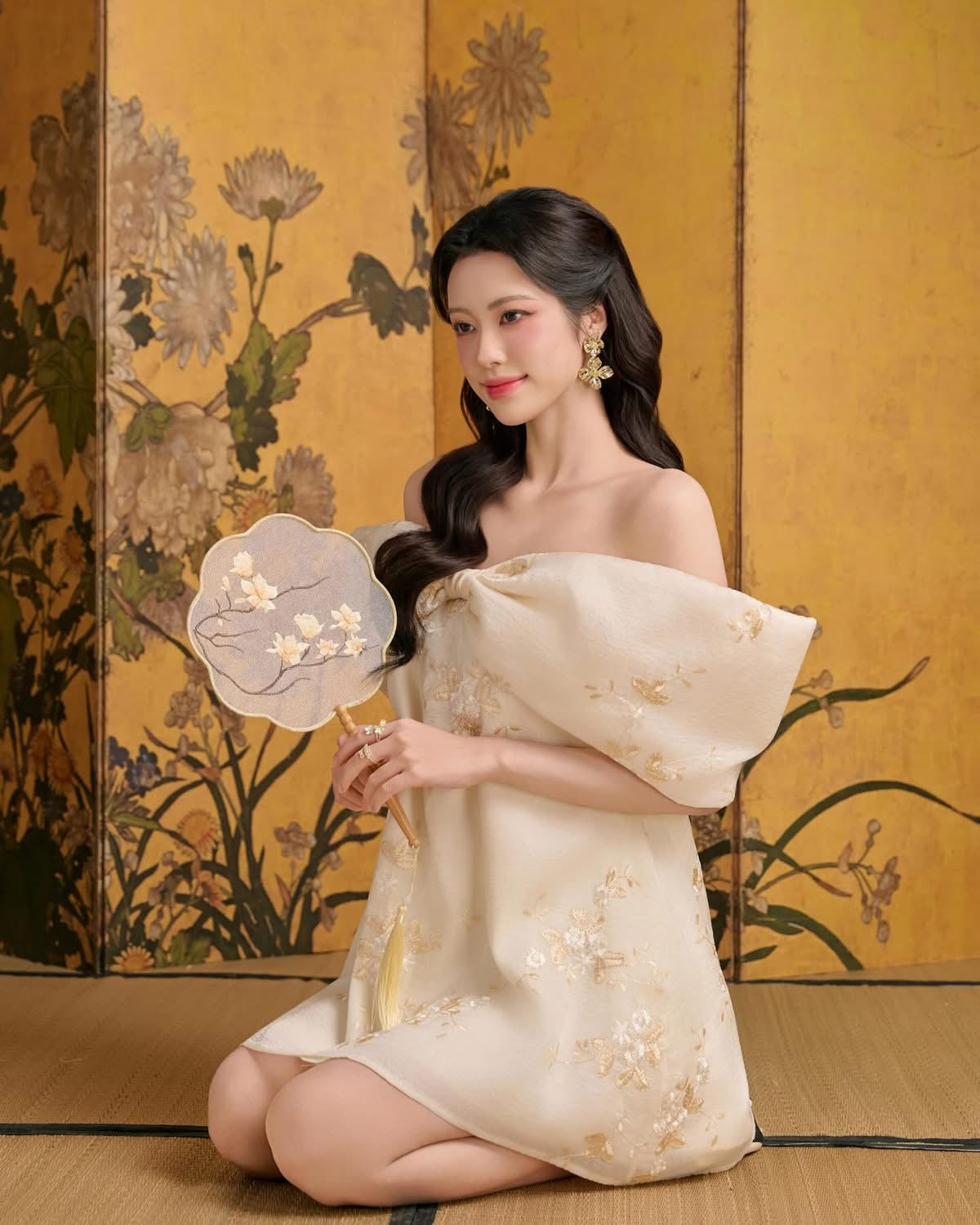 Creamy Babydoll Dress
