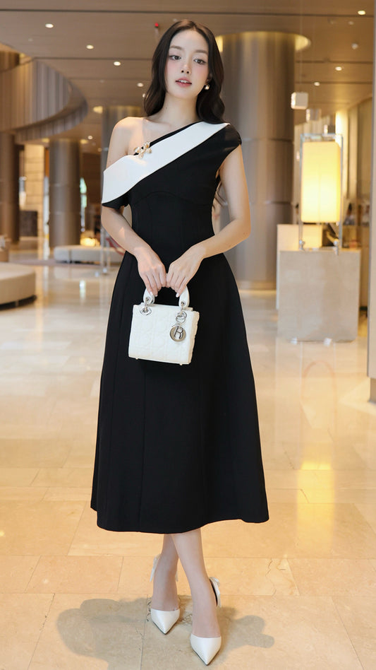 Open One Shoulder Dress