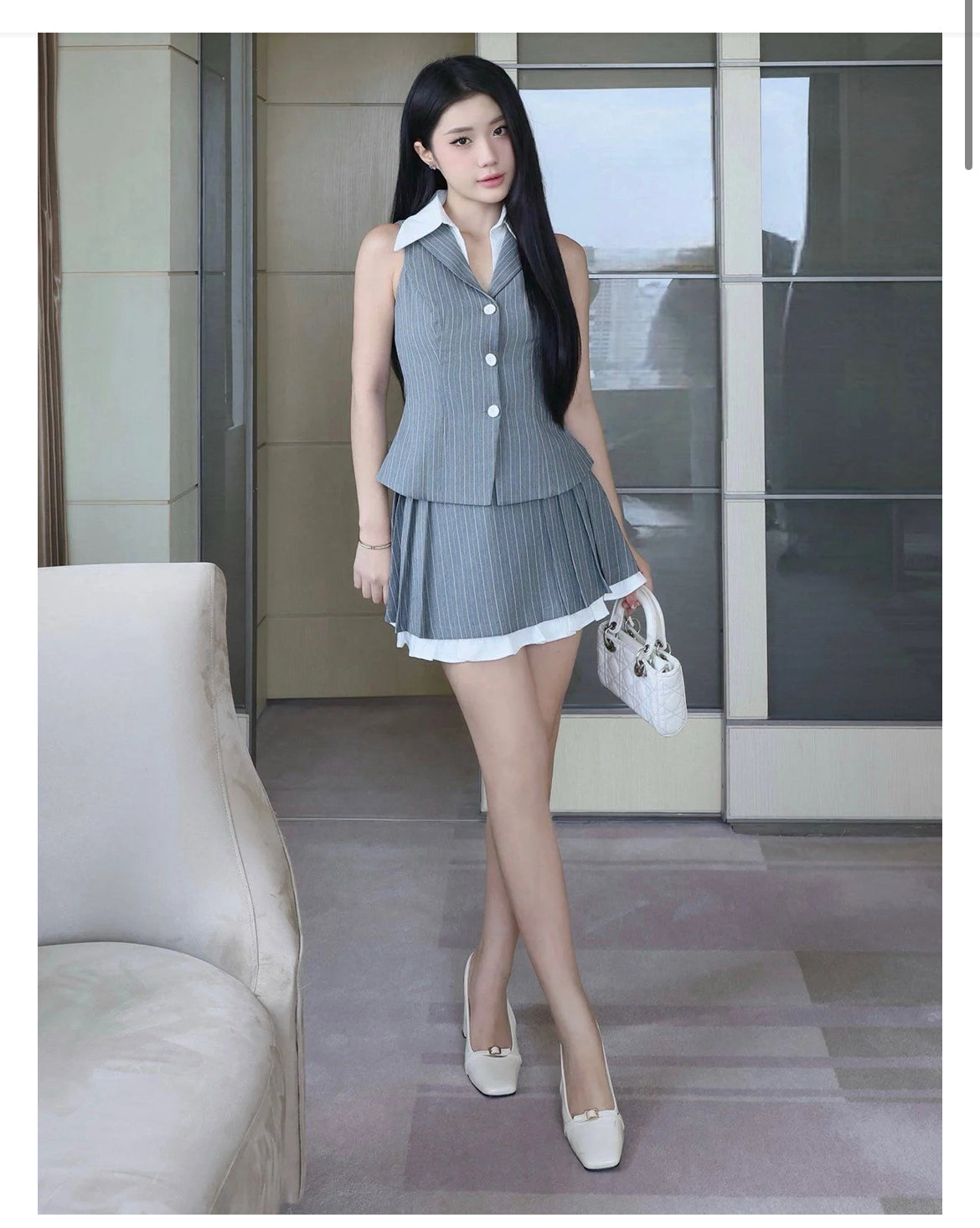 Gile Blouse & A-line Skirt