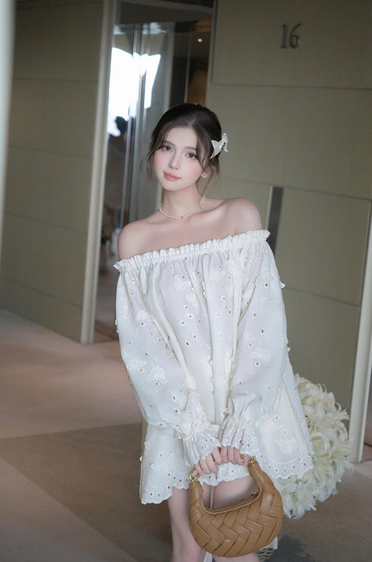 Drop Shoulder Blouse & Short Set