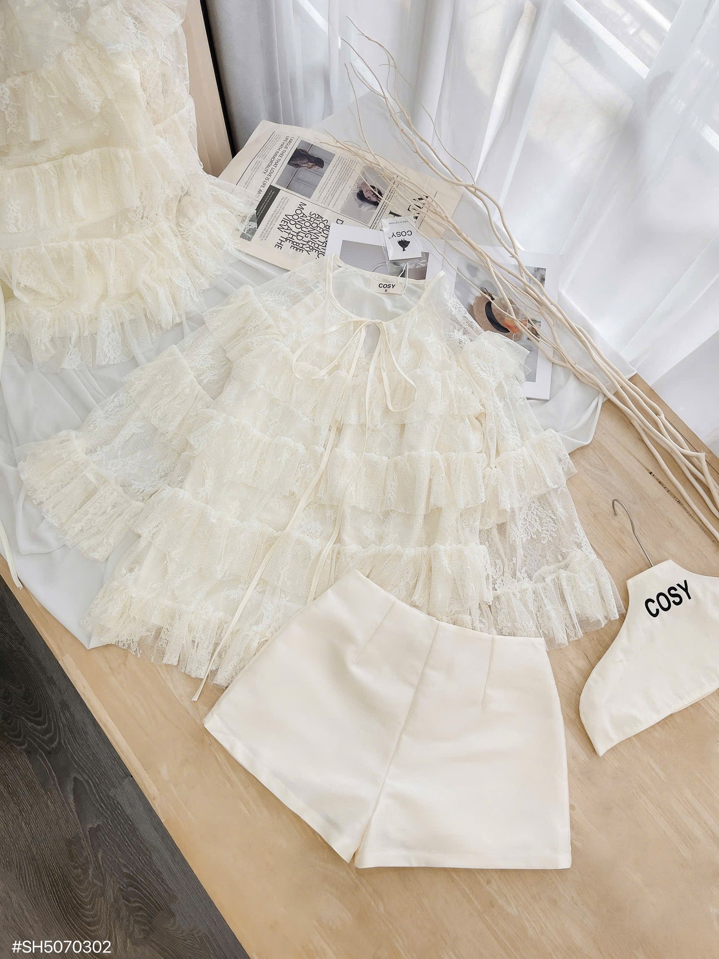 Layer Blouse & Short Set