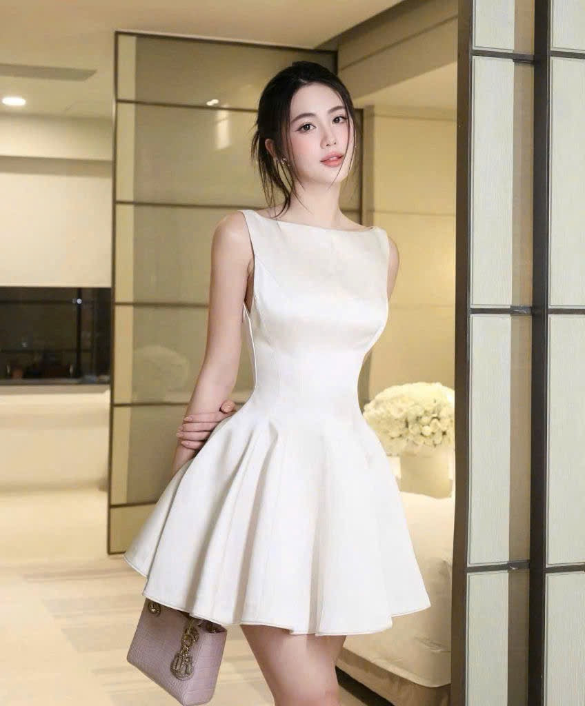 V- Back Dress