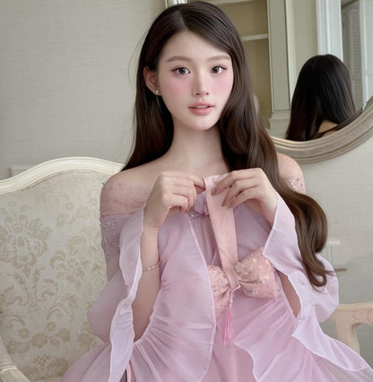 Abba Pink Babydoll Dress