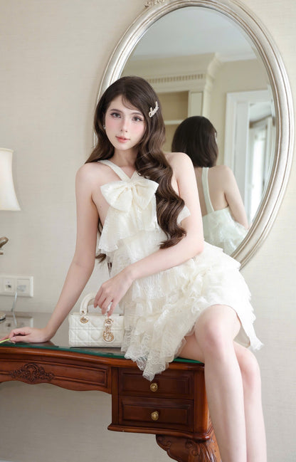 Bow Front Layer Babydoll Dress