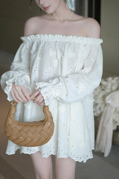 Drop Shoulder Blouse & Short Set