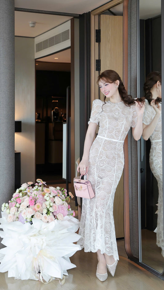 Luxury Long Lace Party Dress