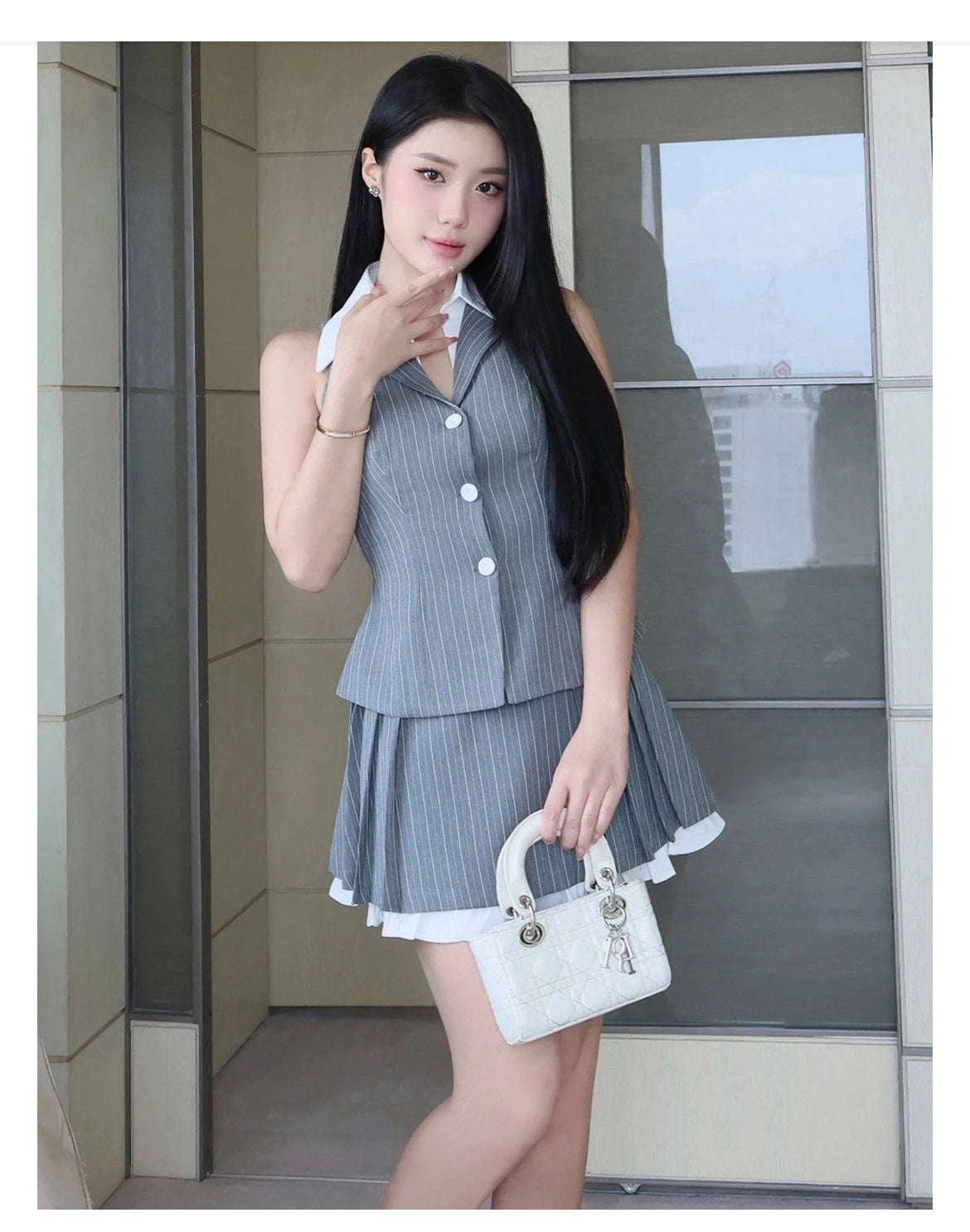 Gile Blouse & A-line Skirt