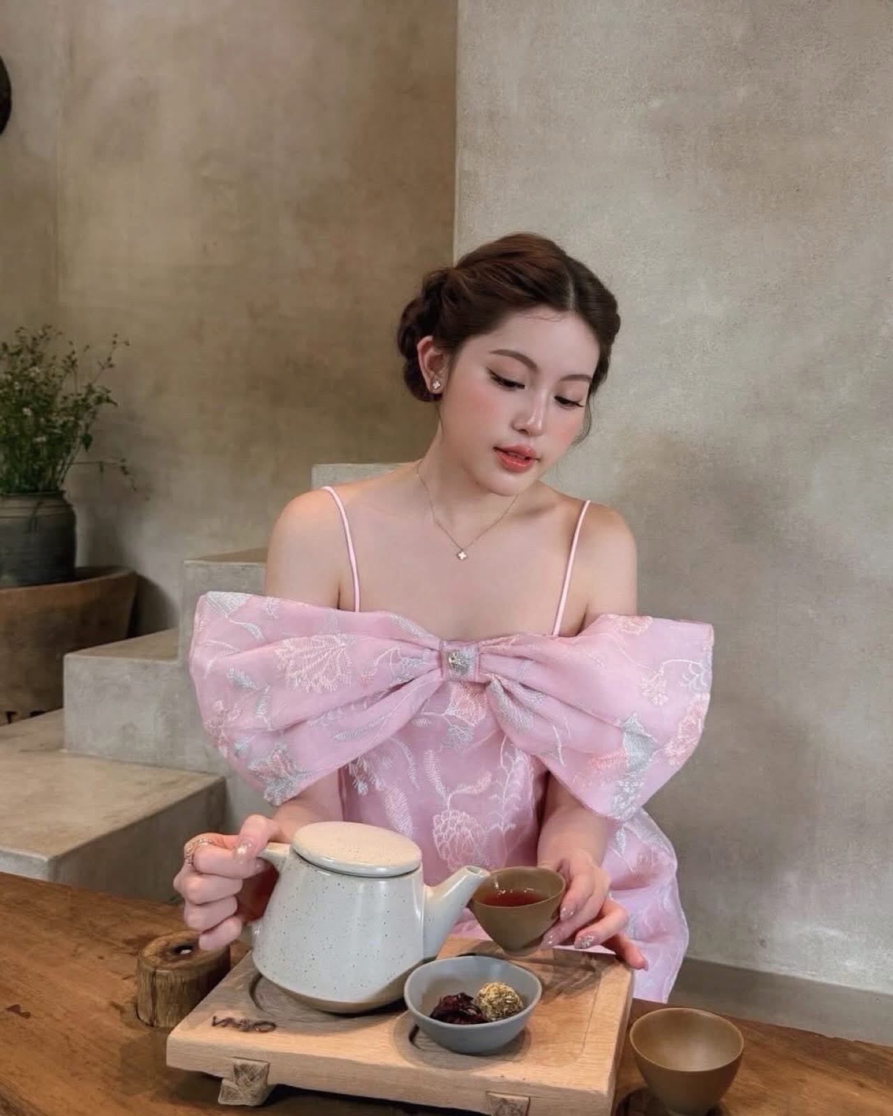 Alysa Bow Front Babydoll Dress