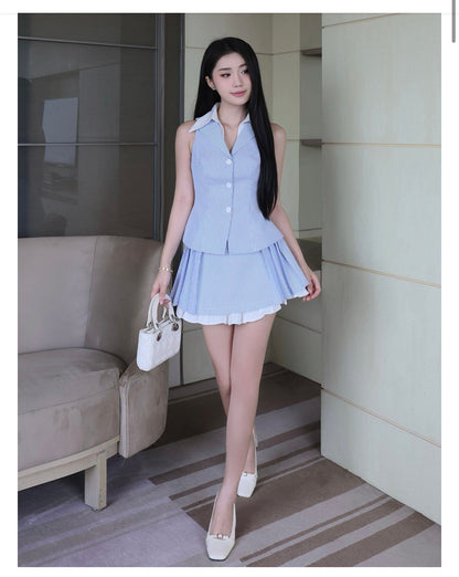 Gile Blouse & A-line Skirt