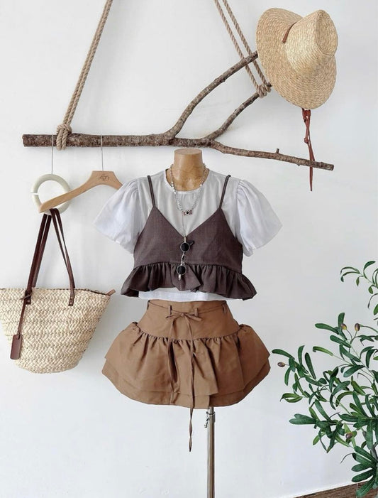 Two Pieces Blouse & Skirt Set
