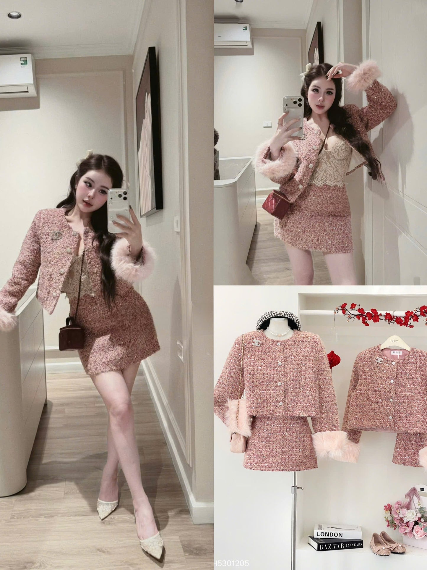 Tweed Red Set