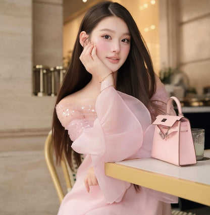 Abba Pink Babydoll Dress